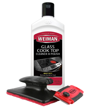 A cooktop cleaner