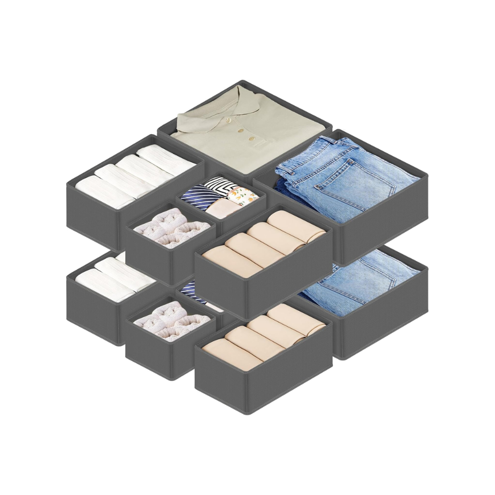 Grey drawer organiser