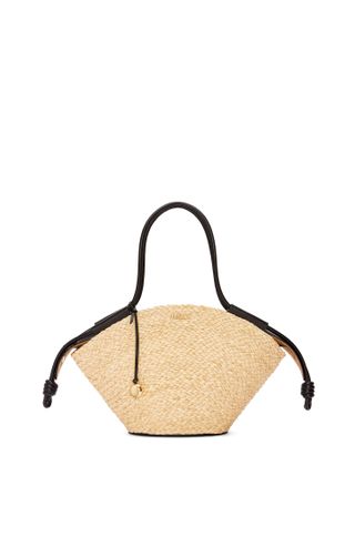 LOEWE Small Paseo Basket in Raffia and Calfskin