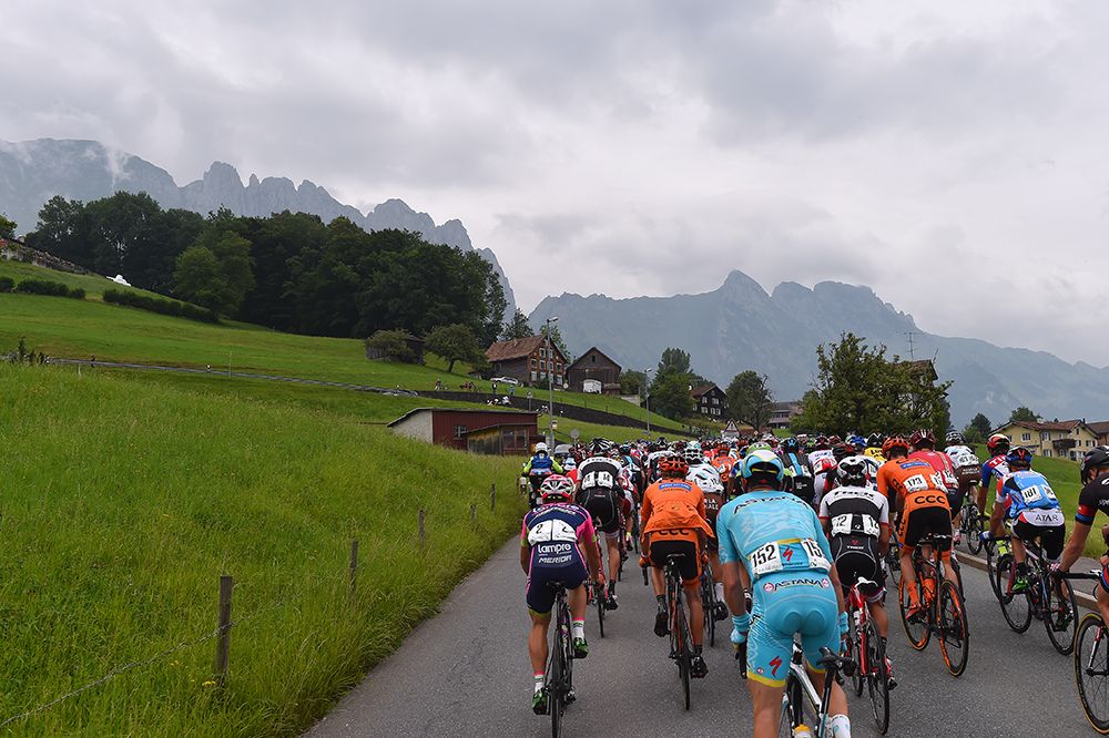 A small ascent for the riders