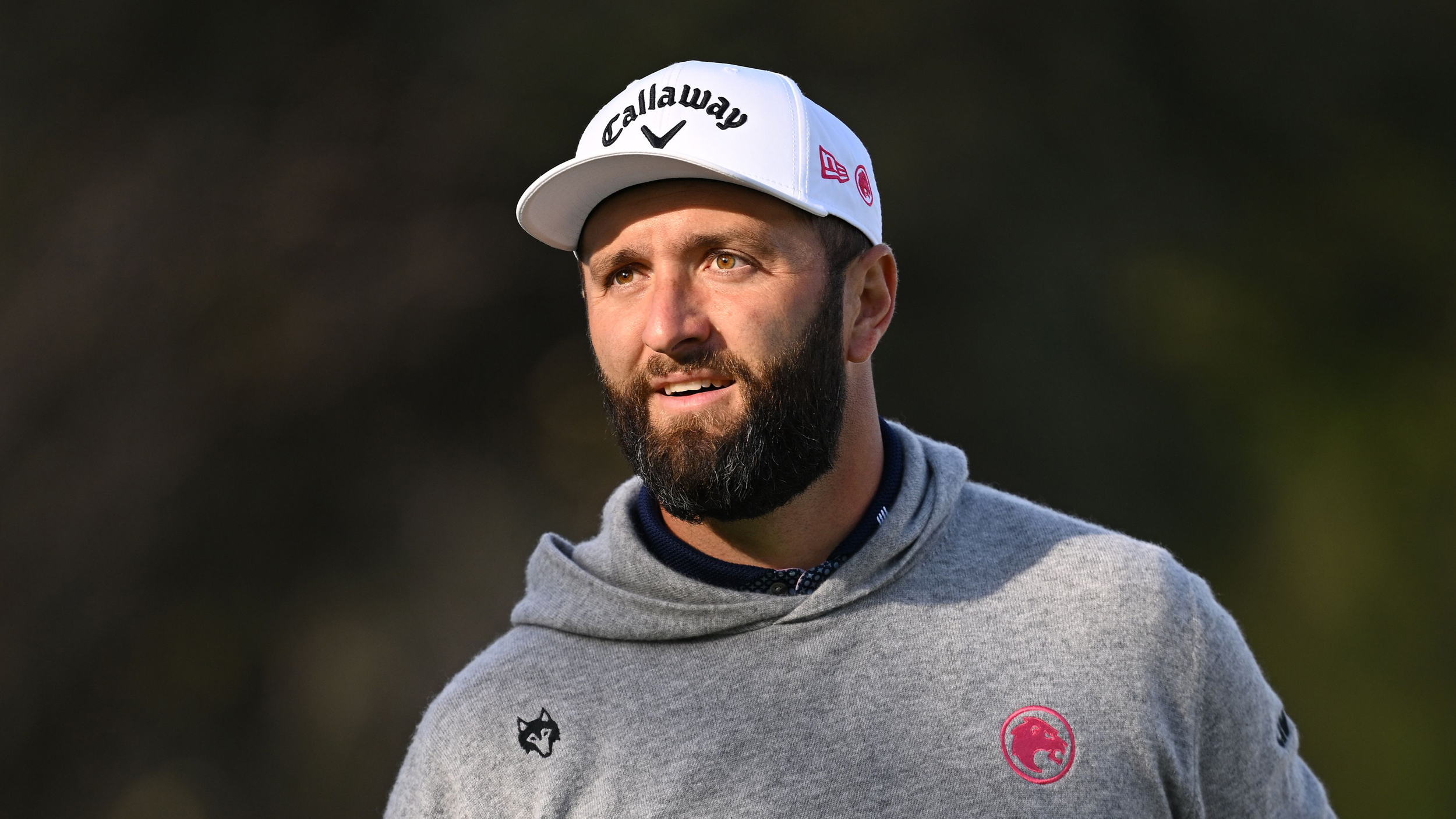 Jon Rahm looks on ahead of the 2025 Open de España