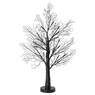 LED black tree table lamp