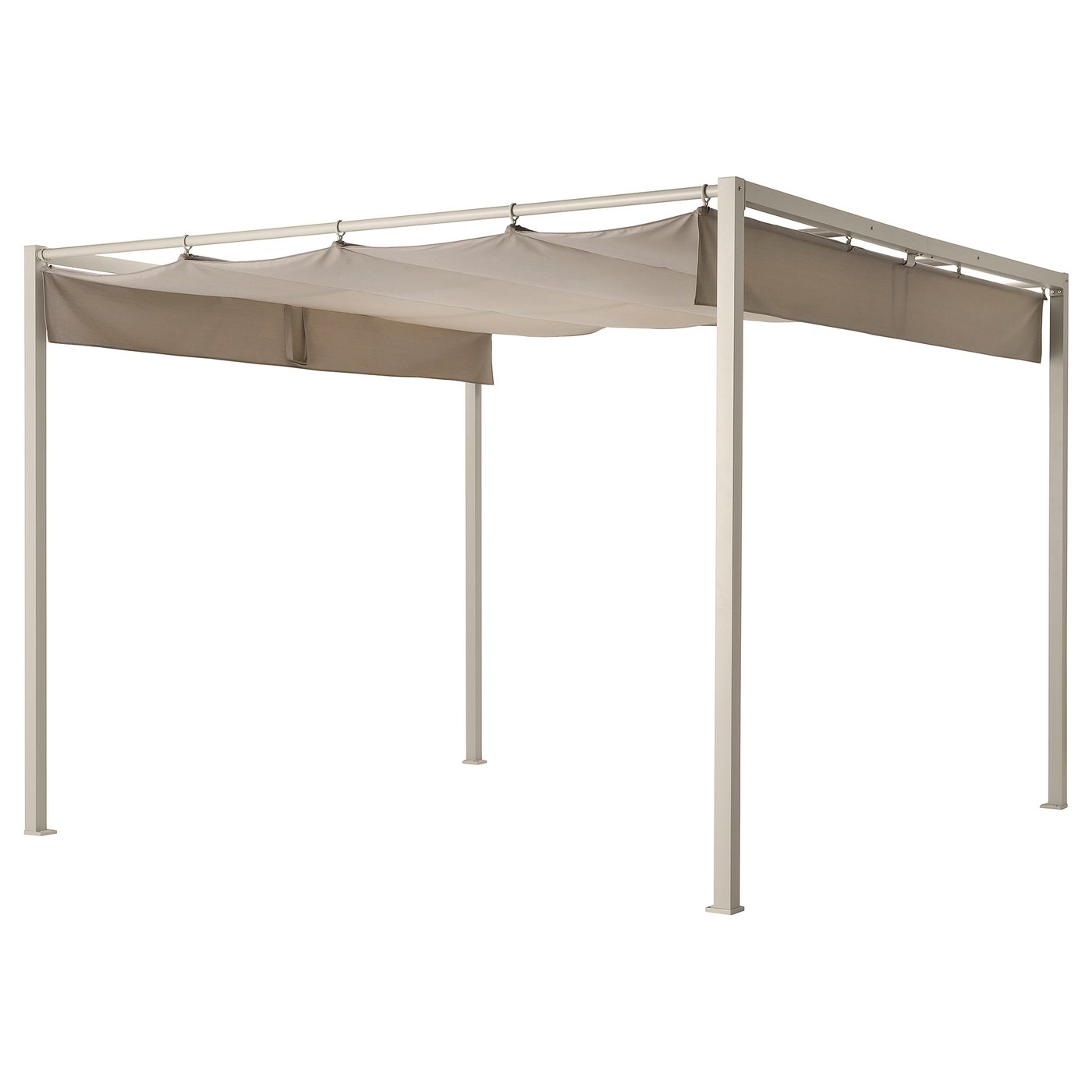 Hammar&amp;Ouml;n Pergola - Grey-Beige/dark Grey-Beige 300x300 Cm