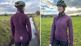 Immy wearing the Endura Women's Pro SL jacket in a field