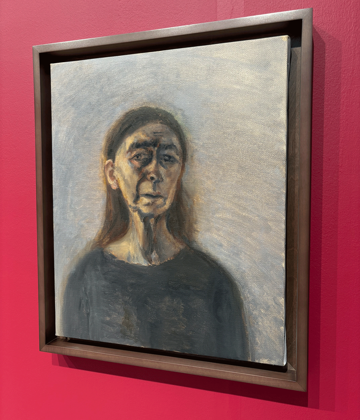 painting on red wall