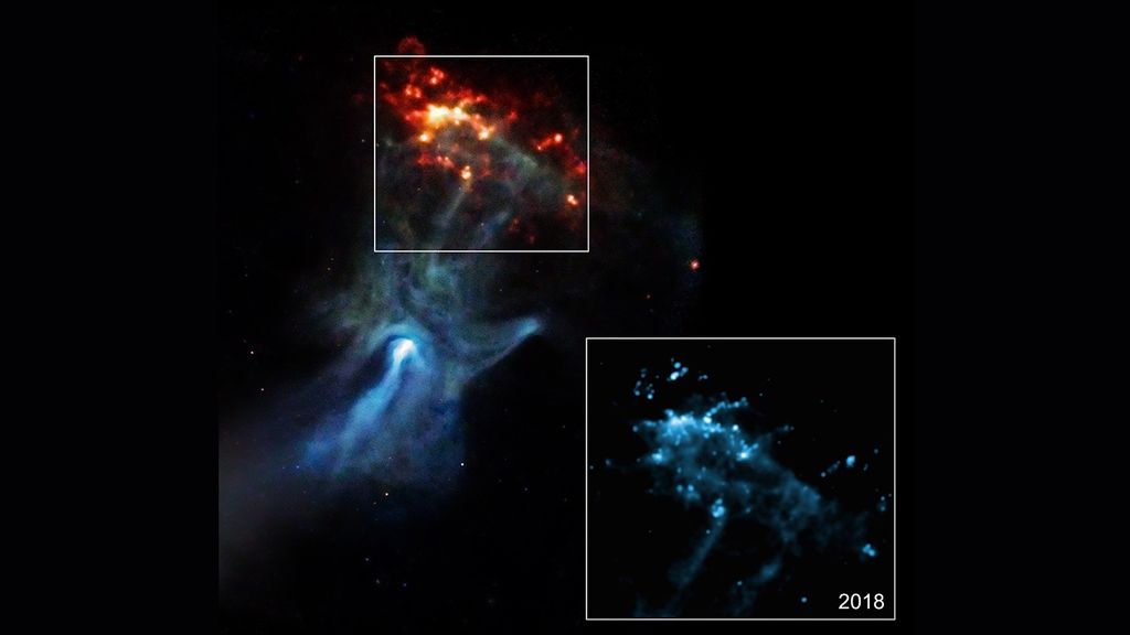 Giant ghostly 'hand' stretches through space in new X-ray views