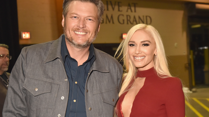 Blake Shelton (L) and Gwen Stefani attend the 53rd Academy of Country Music Awards at MGM Grand Garden Arena on April 15, 2018 in Las Vegas, Nevada.
