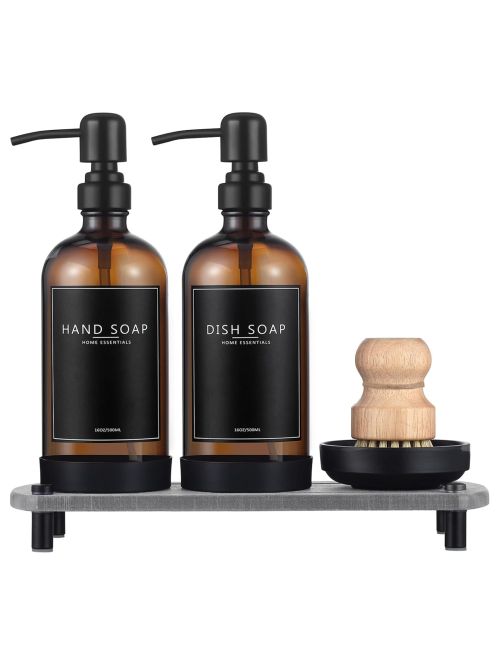 Neeczs Kitchen Soap Dispenser Set With Instant Dry Tray