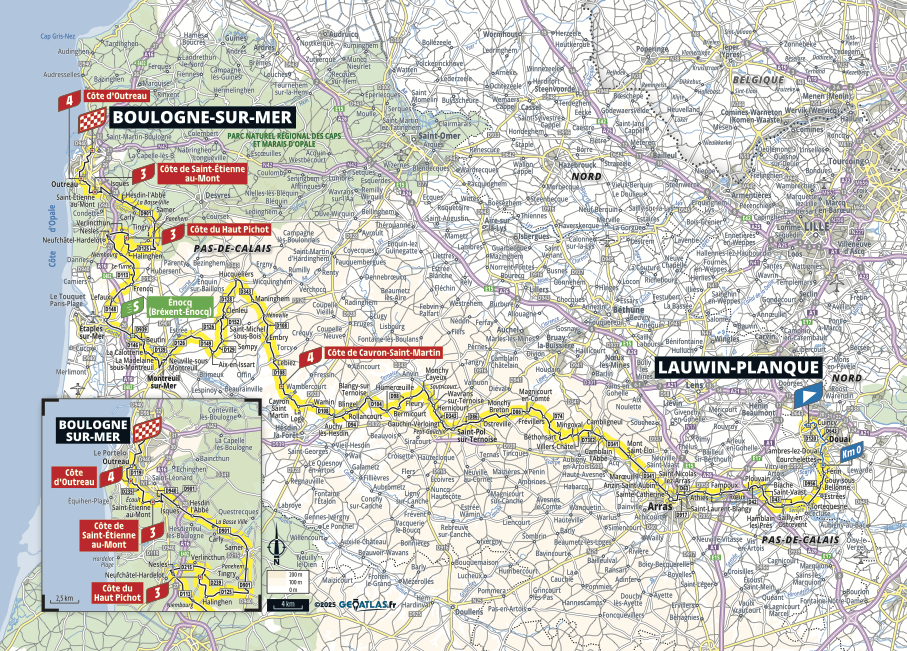 Maps of the 2025 Tour de France stages