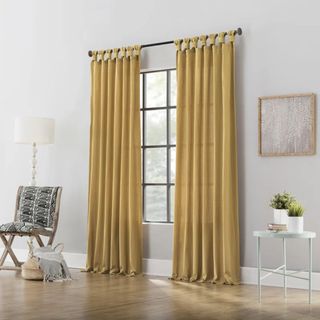 Archaeo Sarro Washed Cotton Semi-Sheer Tab Top Curtain Panel