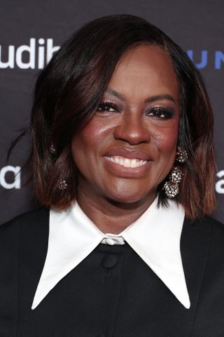 Viola Davis is pictured with a short bob at the 10th Annual Society of Voice Arts and Sciences Voice Awards Gala at The Beverly Hilton on December 10, 2023 in Beverly Hills, California.