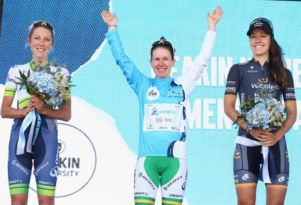 Amanda Spratt (Orica-AIS) won the Cadel Evans Great Ocean Road Race