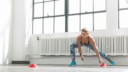 Woman doing a high-intensity workout