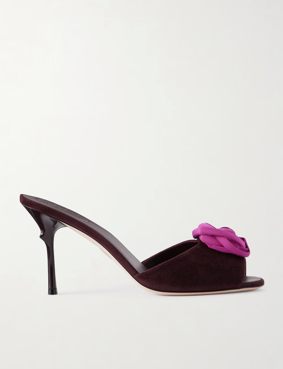 ROGER VIVIER, Epine Rose 85 floral-appliqu&amp;eacute;d suede mules