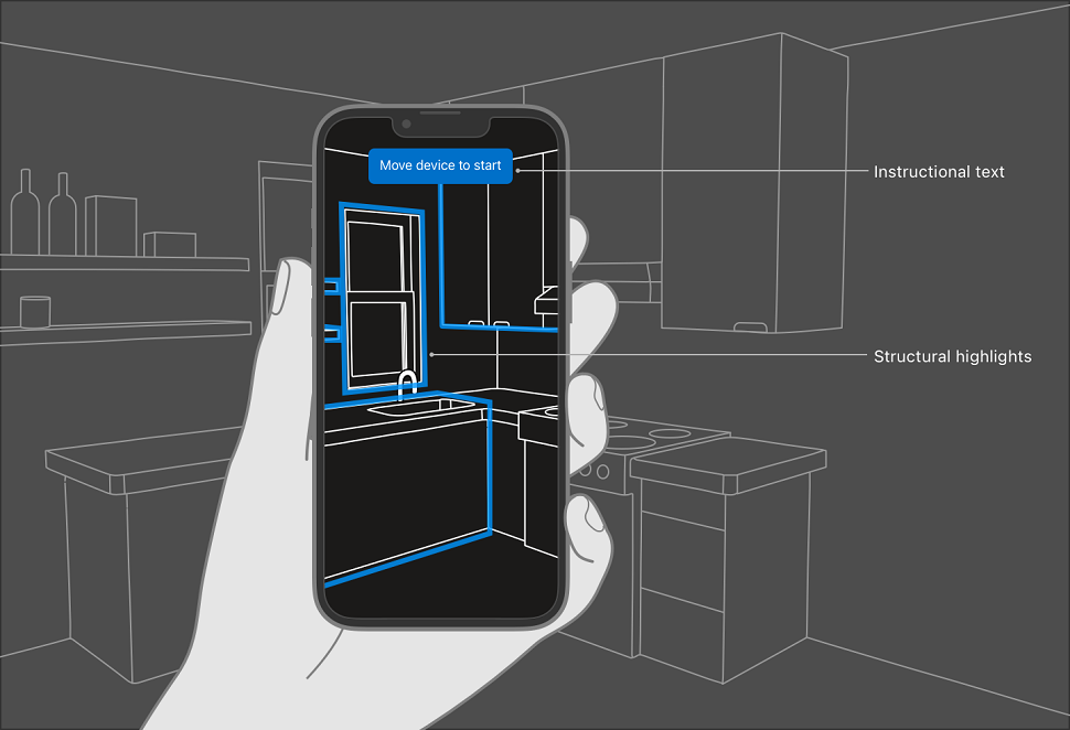 Illustration of developer view in RoomPlan