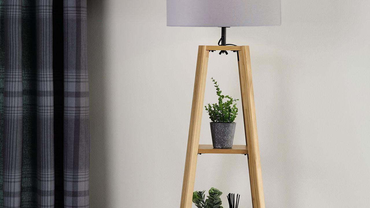 aldi shelved floor lamp