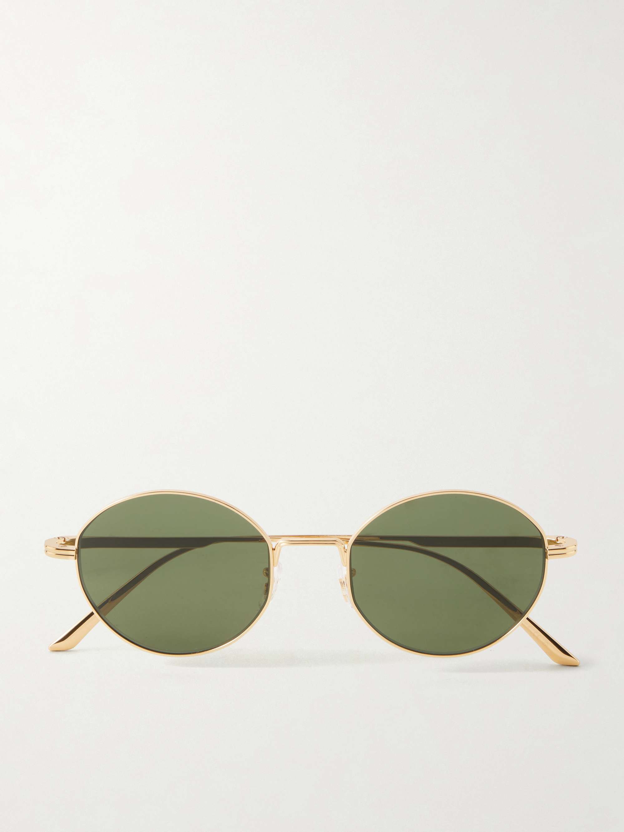 + Khaite 1994c Round-Frame Metal Sunglasses