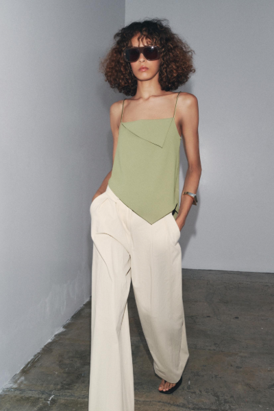 ZARA, Asymmetric Crepe Top