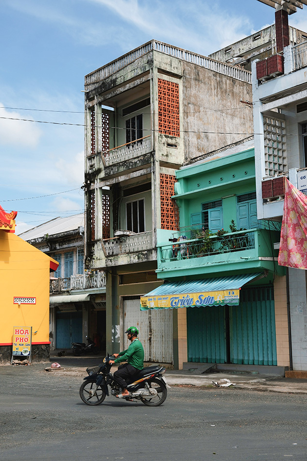 ventilation blocks in Vietnamese modernist architecture building