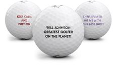 A selection of personalized Golf Balls from Golfballs.com