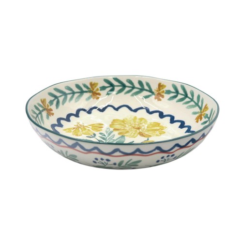 Nutmeg Home Handpainted Sunflower Pasta Bowl