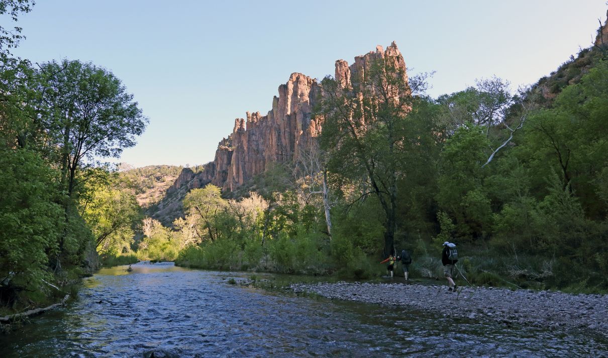 The &#039;amber-hued&#039; cliffs of Gila National Forest