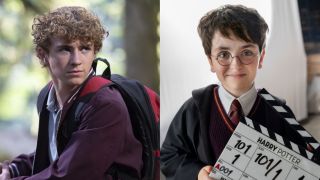 Walker Scobell in Percy Jackson Season 2 and Dominic McLaughlin on set of Harry Potter series