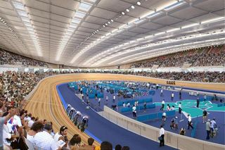 An artist's render of what the velodrome should look like from within, once completed.