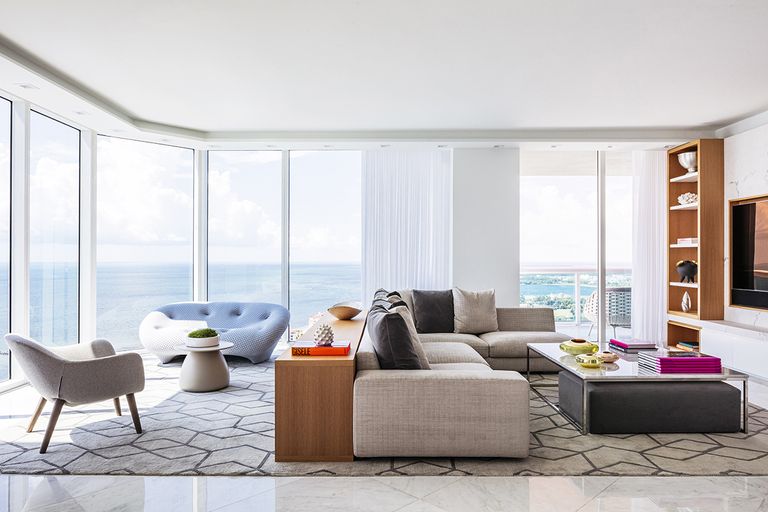 Place all your furniture on the rug if space allows