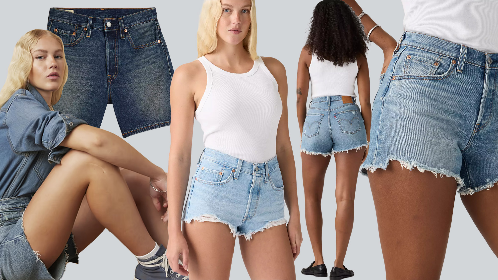 Collage Image of 501&reg; Denim Shorts From Levi's&reg;