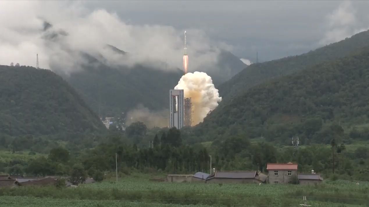 A Chinese Long March 3B rocket launches the final Beidou navigation satellite into orbit from the Xichang Satellite Launch Center in southwest China on June 23, 2020.