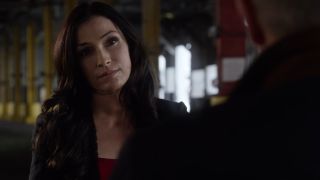 Famke Janssen looking smug on The Blacklist