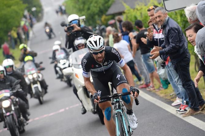 Thomas De Gendt (Omega Pharma-Quickstep) on the attack