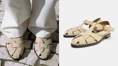 Zara LEATHER CAGE SANDALS