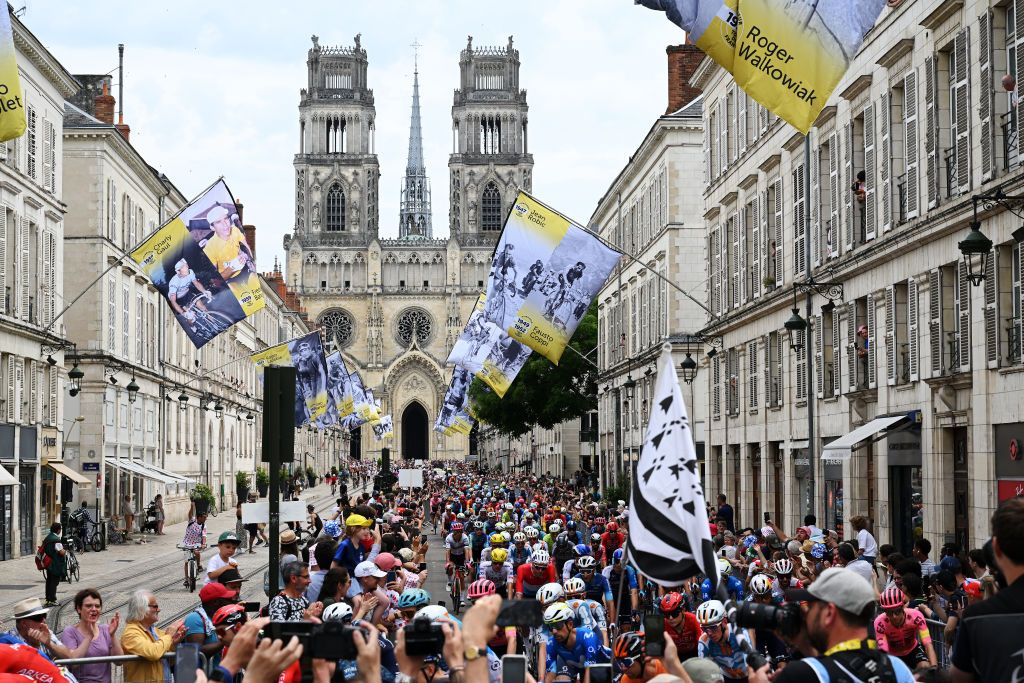 ORLEANS FRANCE JULY 09 prior to the 111th Tour de France 2024 Stage 10 a 1873km stage from Orleans to SaintAmandMontrond UCIWT on July 09 2024 in Orleans France Photo by Dario BelingheriGetty Images