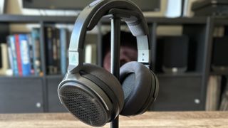 Corsair Virtuoso Pro headset on a stand