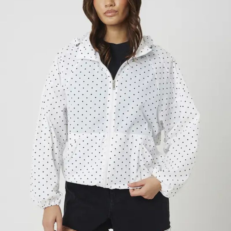 Brave Soul , Polka Dot Winderbreaker With Elasticated Waist
