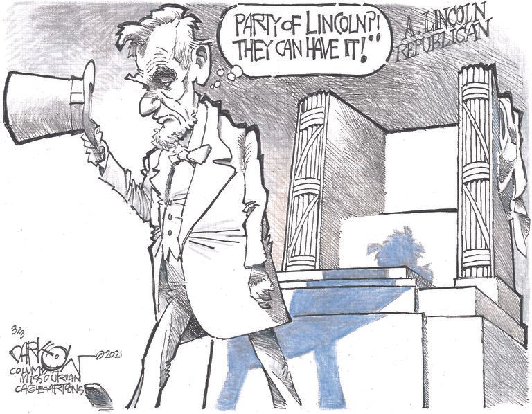 Political Cartoon U.S. gop lincoln