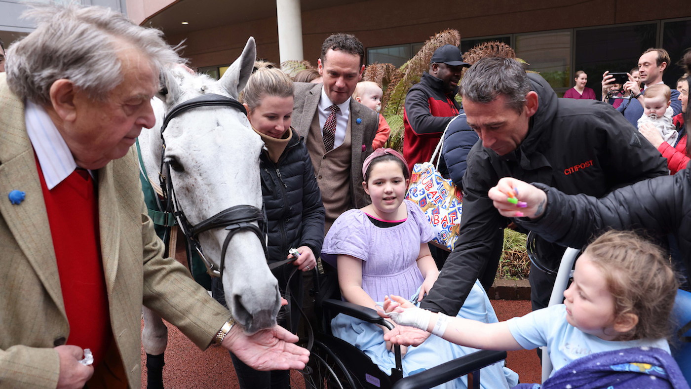 Neptune Collonges visits Alder Hey Children&rsquo;s Hospital.