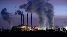 ELIZABETH, INDIANA - FEBRUARY 14: Mill Creek Generating Station, a coal-fired power plant in Louisville, Kentucky, is seen on February 14, 2026 in Elizabeth, Indiana (Photo by Jon Cherry/Getty Images)