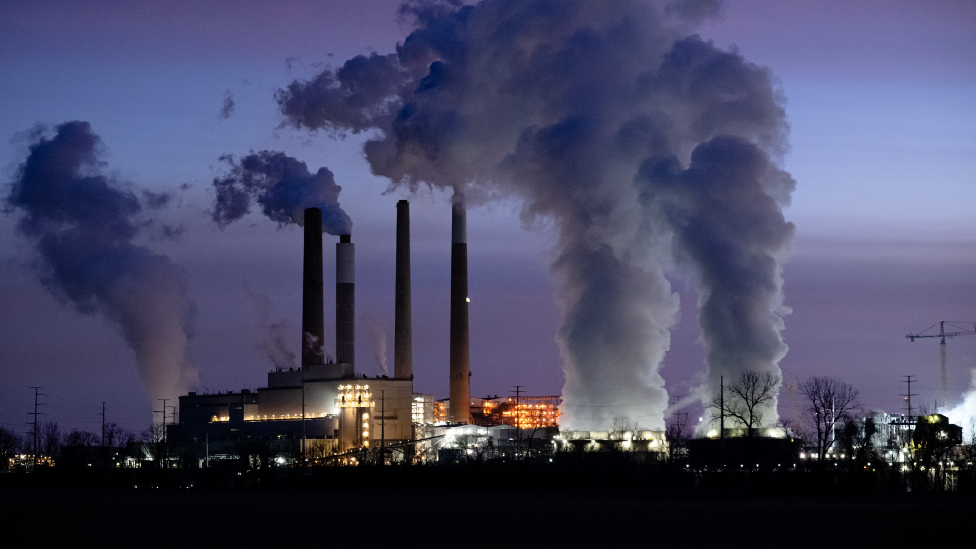 ELIZABETH, INDIANA - FEBRUARY 14: Mill Creek Generating Station, a coal-fired power plant in Louisville, Kentucky, is seen on February 14, 2026 in Elizabeth, Indiana (Photo by Jon Cherry/Getty Images)