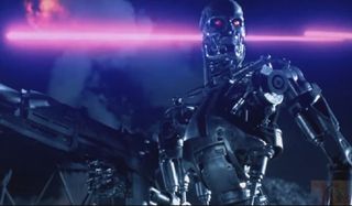 Terminator 2: Judgement Day an Endoskeleton soldier during battle