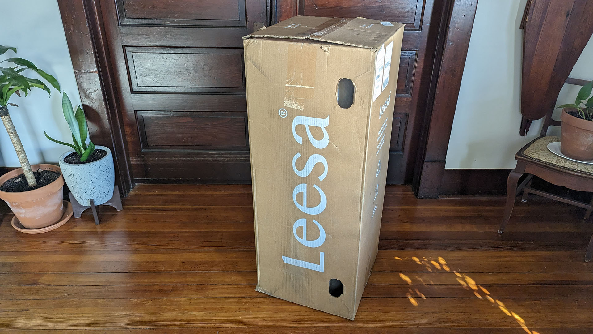 Leesa Oasis Chill Hybrid mattress in its box