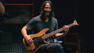 Keanu Reeves filming Fender documentary Don't Quit Your Day Dream