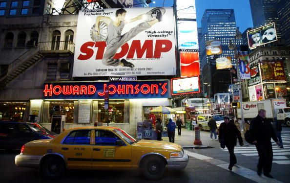 The now-shuttered Howard Johnson restaurant in Times Square.