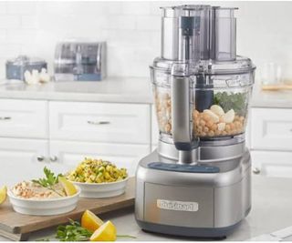 Cuisinart Elemental Food Processor on a kitchen counter.