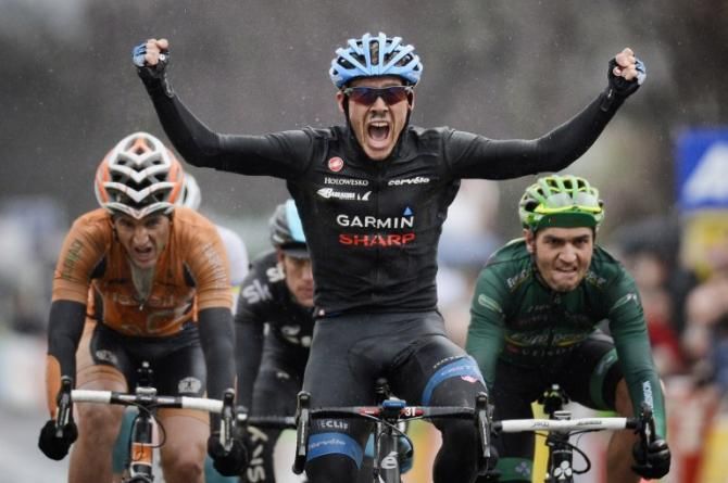 Andrew Talansky won a rainy third stage in Paris-Nice