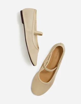 The Greta Round-Toe Ballet Flat in Mesh