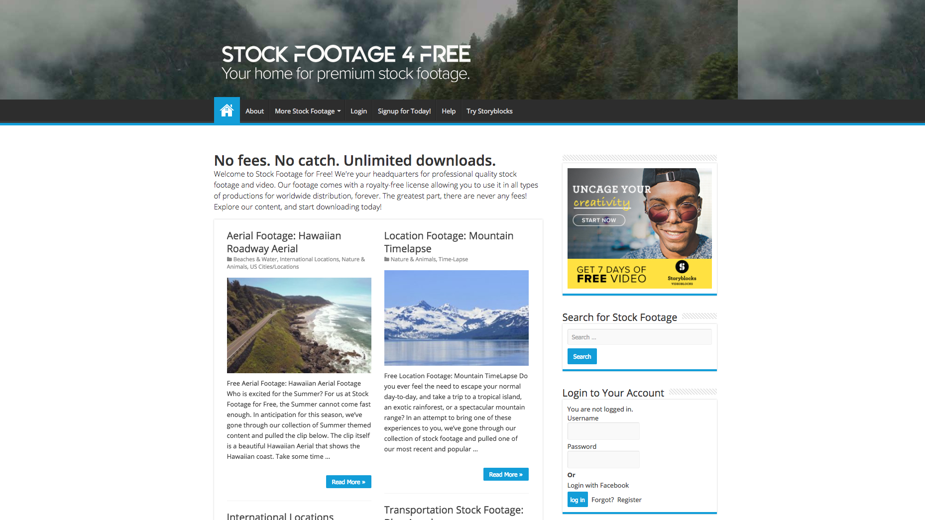 Stock Footage for Free screen grab