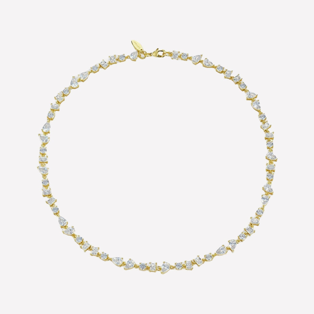 Corrine Tennis Crystal Necklace
